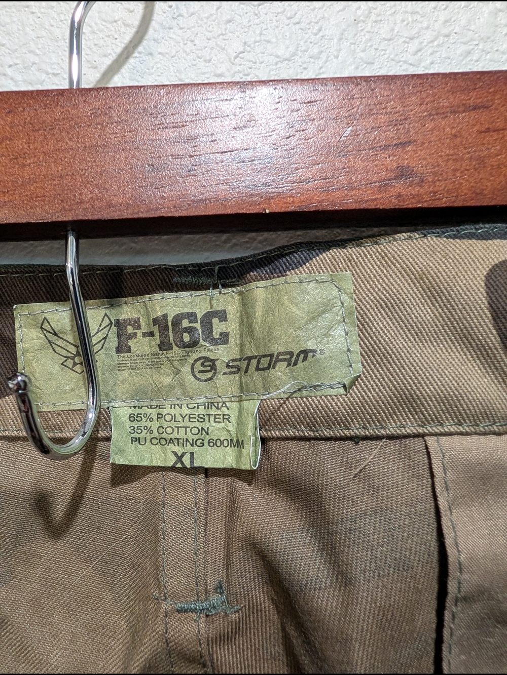 Storm F-16C Woodland Camo Tactical Cargo Pants XL Military Style Drawstring - Picture 5 of 8